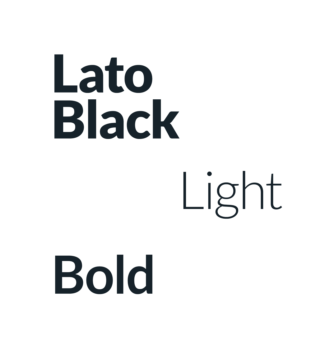 Lato black bold light